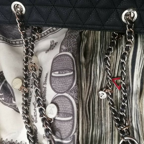 Guess Quilted Fleur Girlfriend Satchel / Purse - Picture 3 of 9